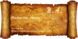 Madaras Anna névjegykártya